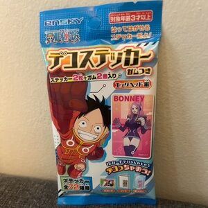 One Piece Blind Bag 2 pcs Deck Stickers with gum from Japan
